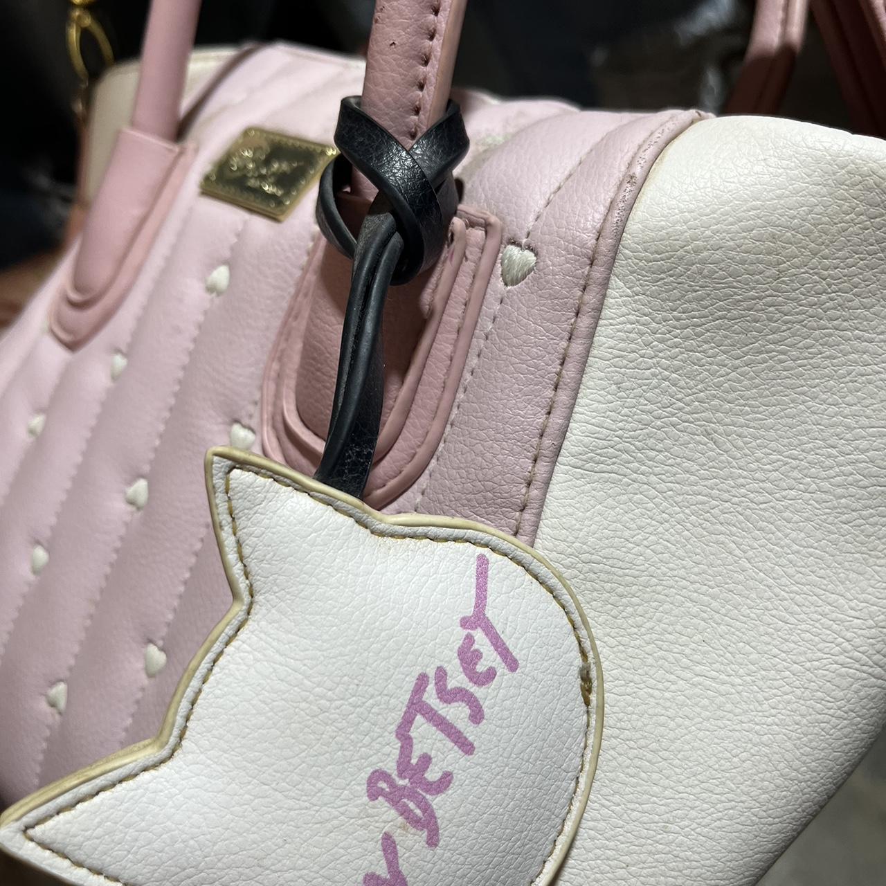 Betsey Johnson Pink & White Purse #betseyjohnson... - Depop