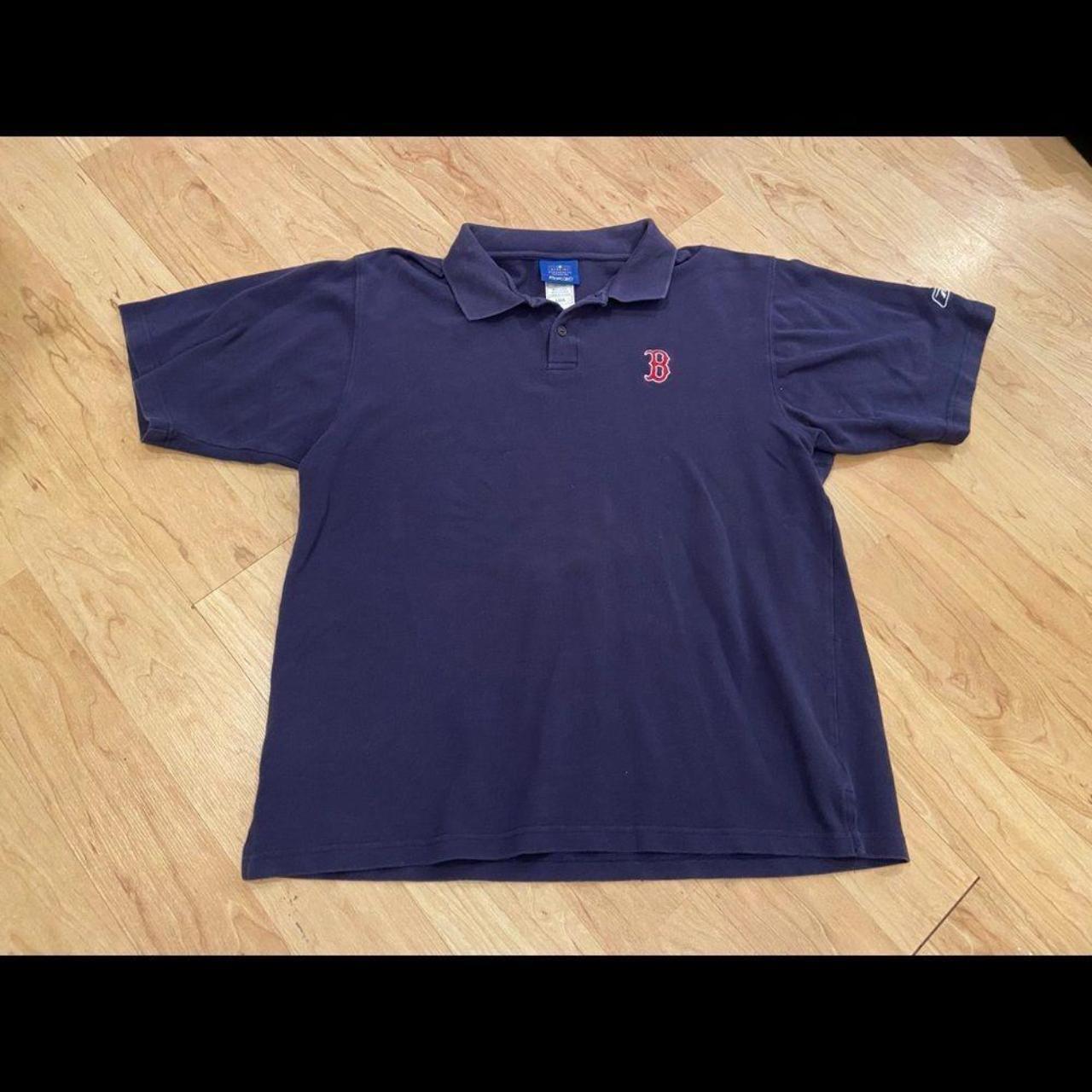 Men’s navy Boston Red Sox short sleeve polo.... - Depop