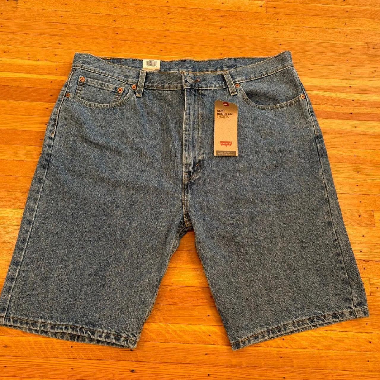 Levi s Men s 505 Regular Jean shorts NWT. 2 pockets. Depop