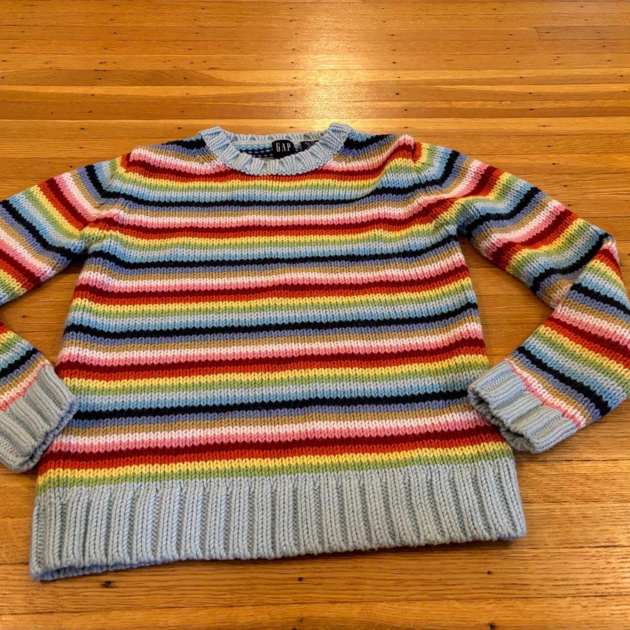 90s 面白 OLD GAP Rainbow Knit Muffler.
