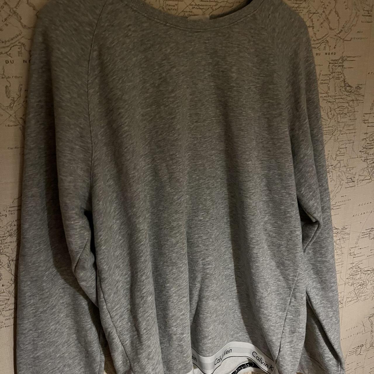 Calvin Klein jumper gray size XL in perfect... - Depop