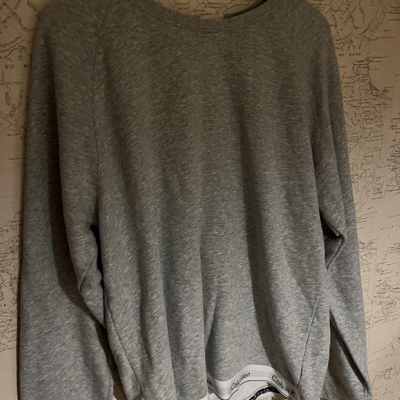 Calvin Klein jumper gray size XL in perfect... - Depop