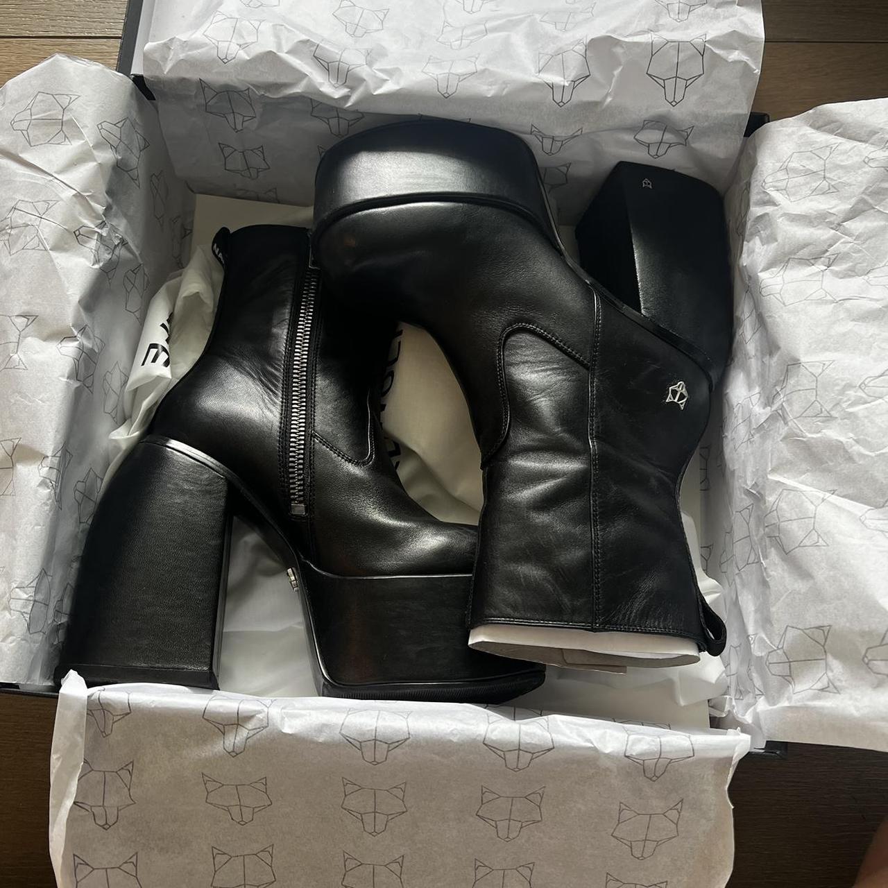 NAKED WOLFE JAILBREAKER BLACK LEATHER - size uk 5... - Depop