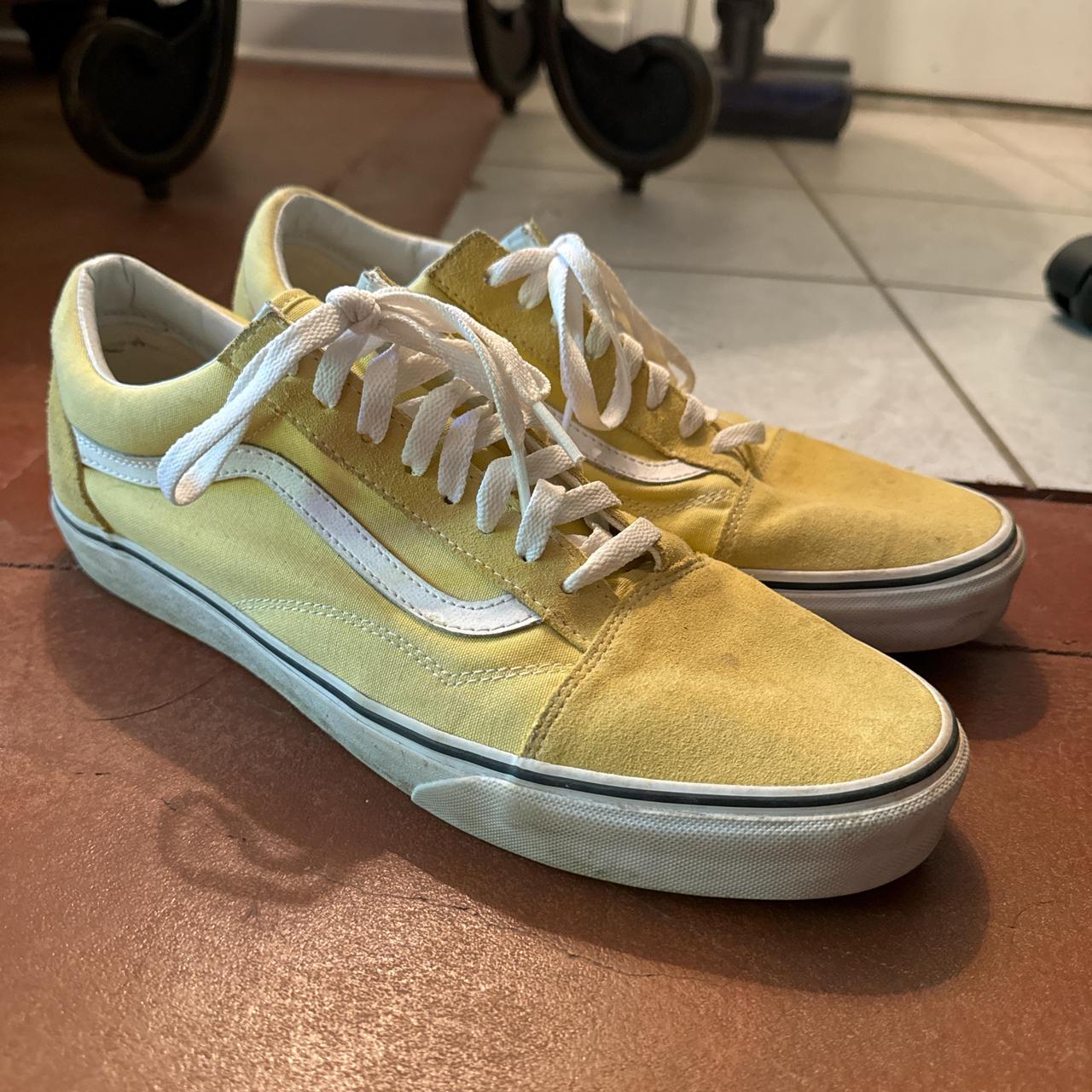 Pastel Yellow Vans Size M12 Light wear on them with