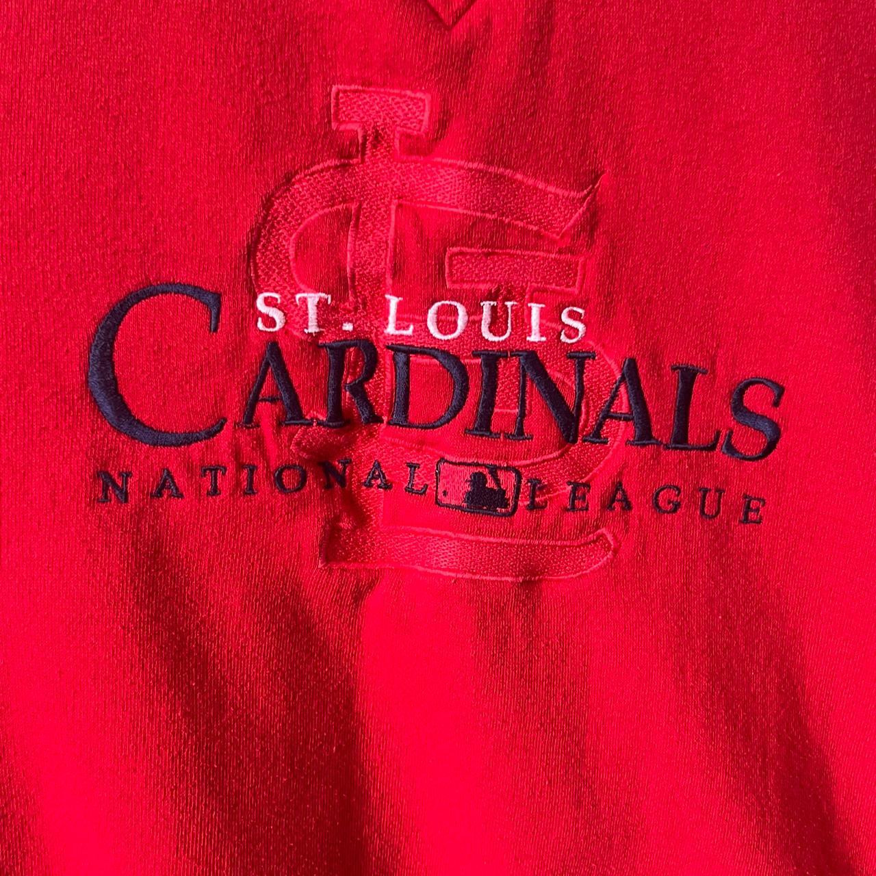 Vintage Y2K St.Louis Cardinals Retro Logo Red Hoodie - Depop