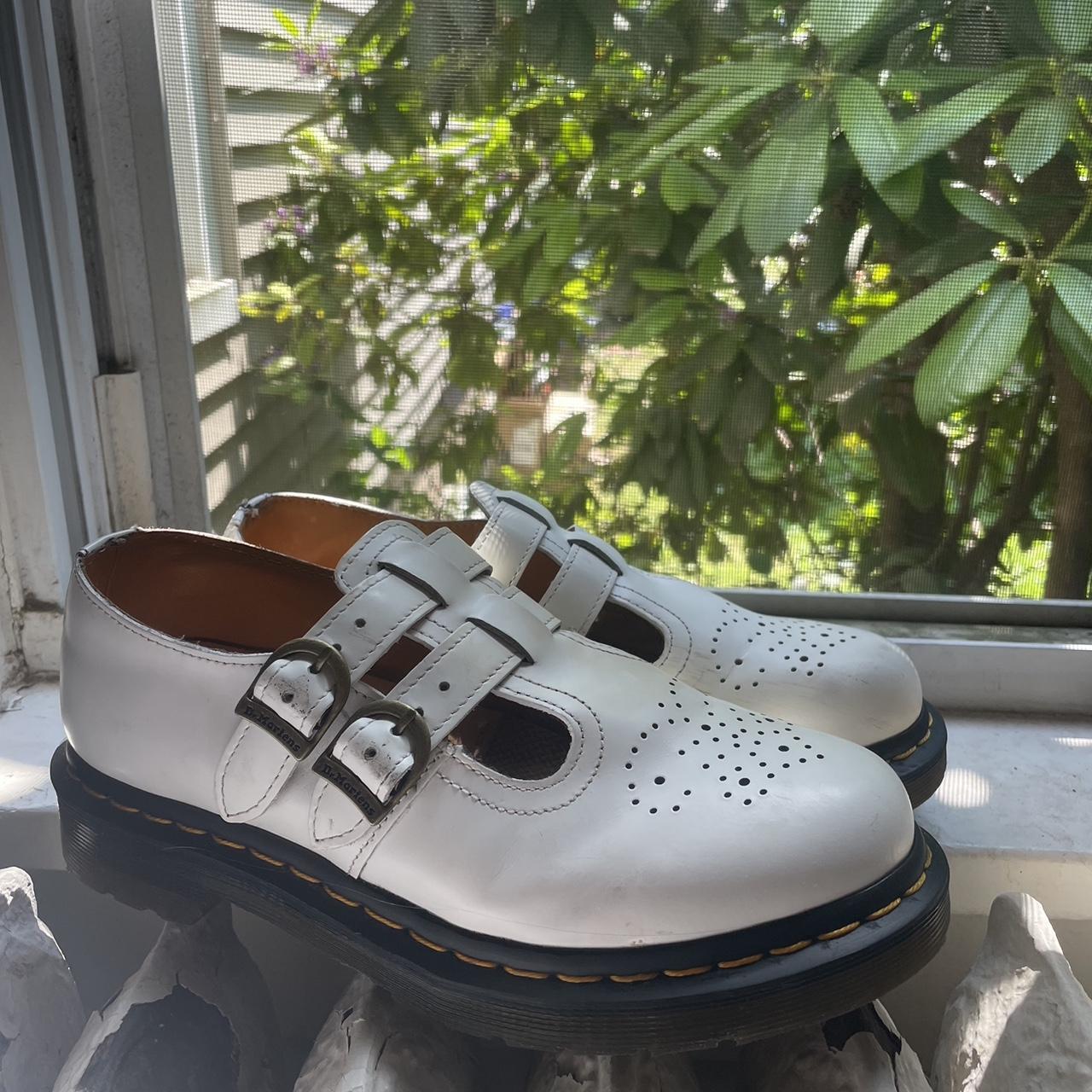 White Doc Martens Mary Janes , Size 7 US , Worn twice | Depop