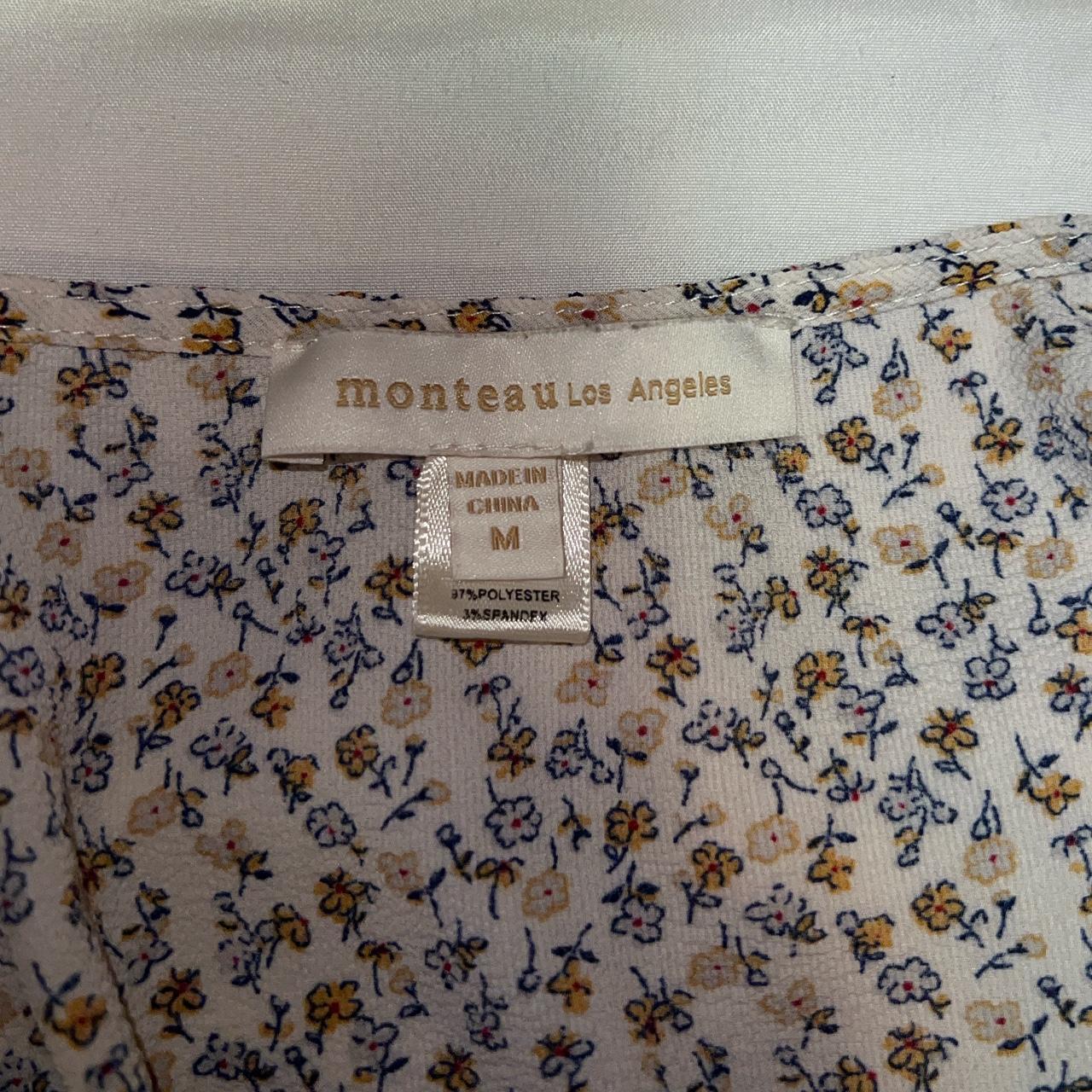 Monteau Los Angeles floral print dress. Cinch... Depop