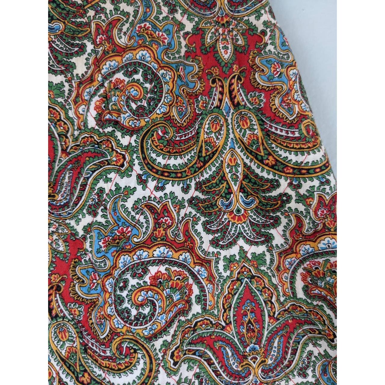 Vintage handmade quilted paisley long aline maxi... - Depop