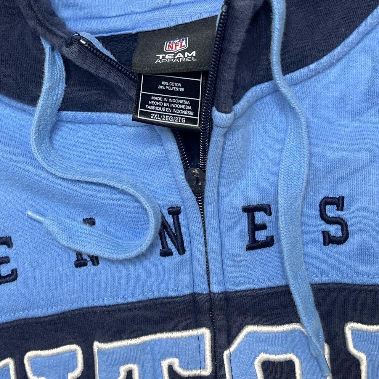 Tennessee Titans Hoodie Mens Large Blue Gray Fleece - Depop