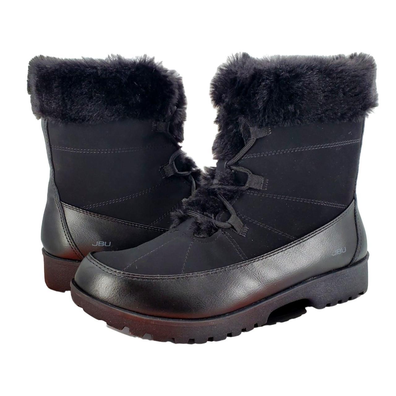 Snow Boots Womens Faux Fur Hiking Boots Fur Boots Jbu Winter Boots