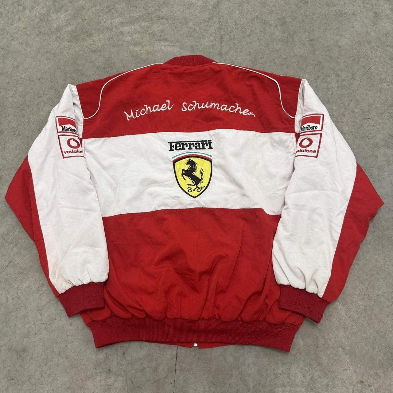 Ferrari スポーツジャケット レッド/ホワイト 90s Ferrari white and red F1 formula one  | Depop