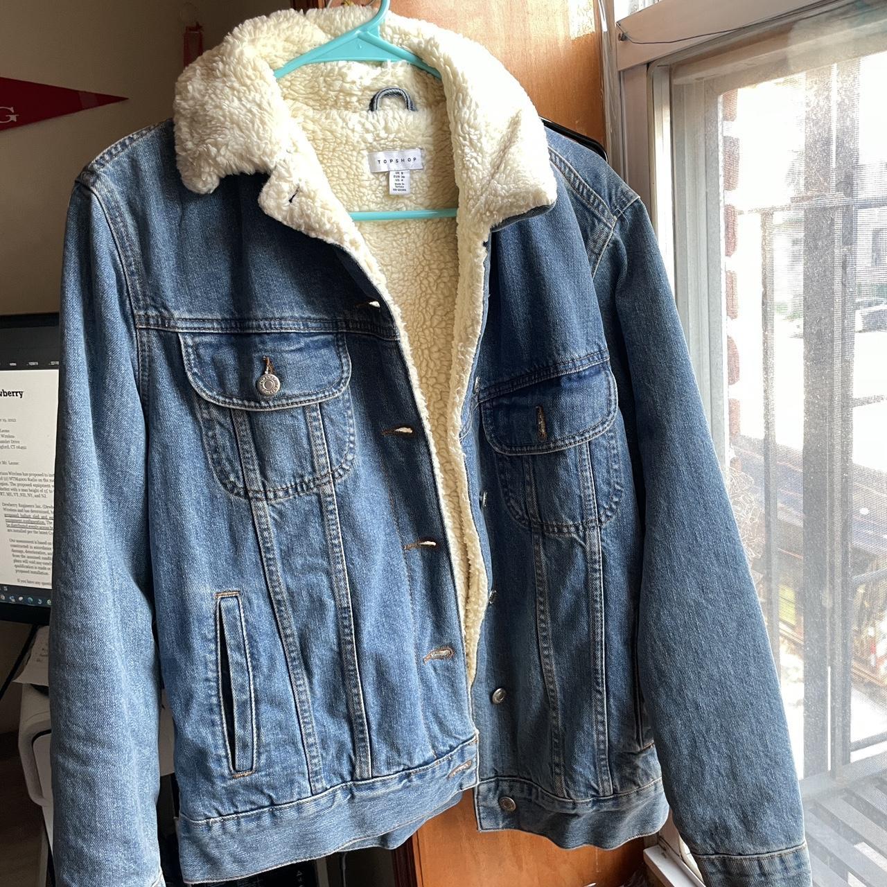 Topshop sherpa deals denim jacket