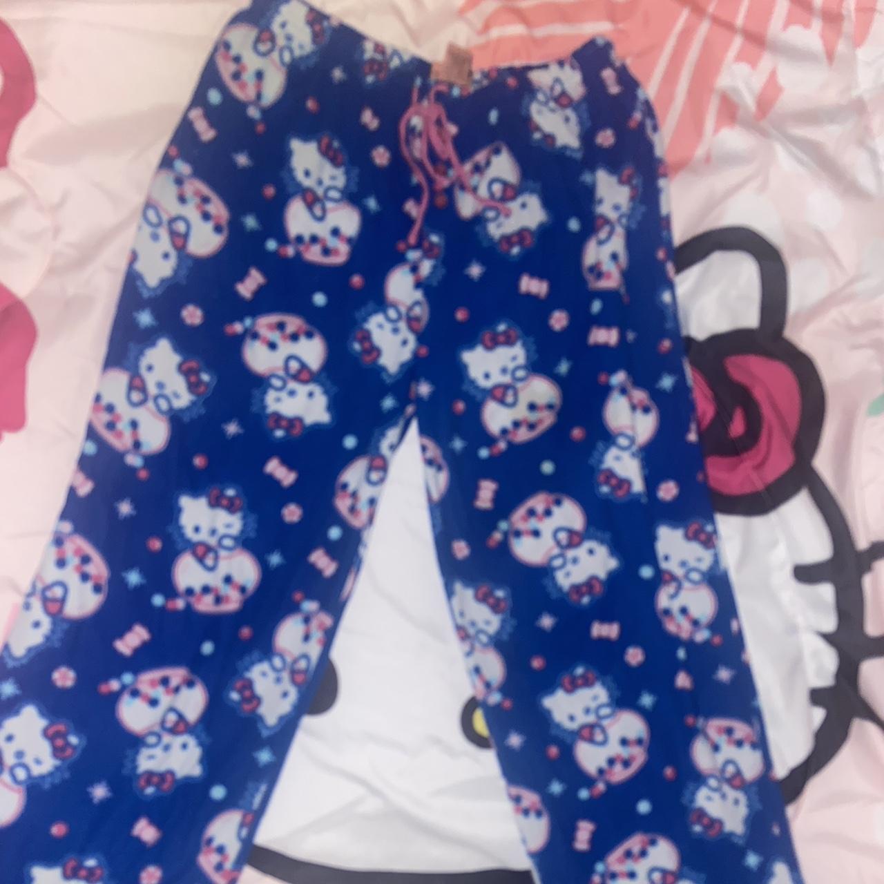 Hello Kitty Blue and White Joggers-tracksuits | Depop