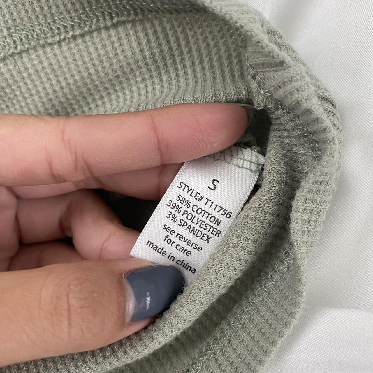 womens v neck thermal top super cute light sage... Depop