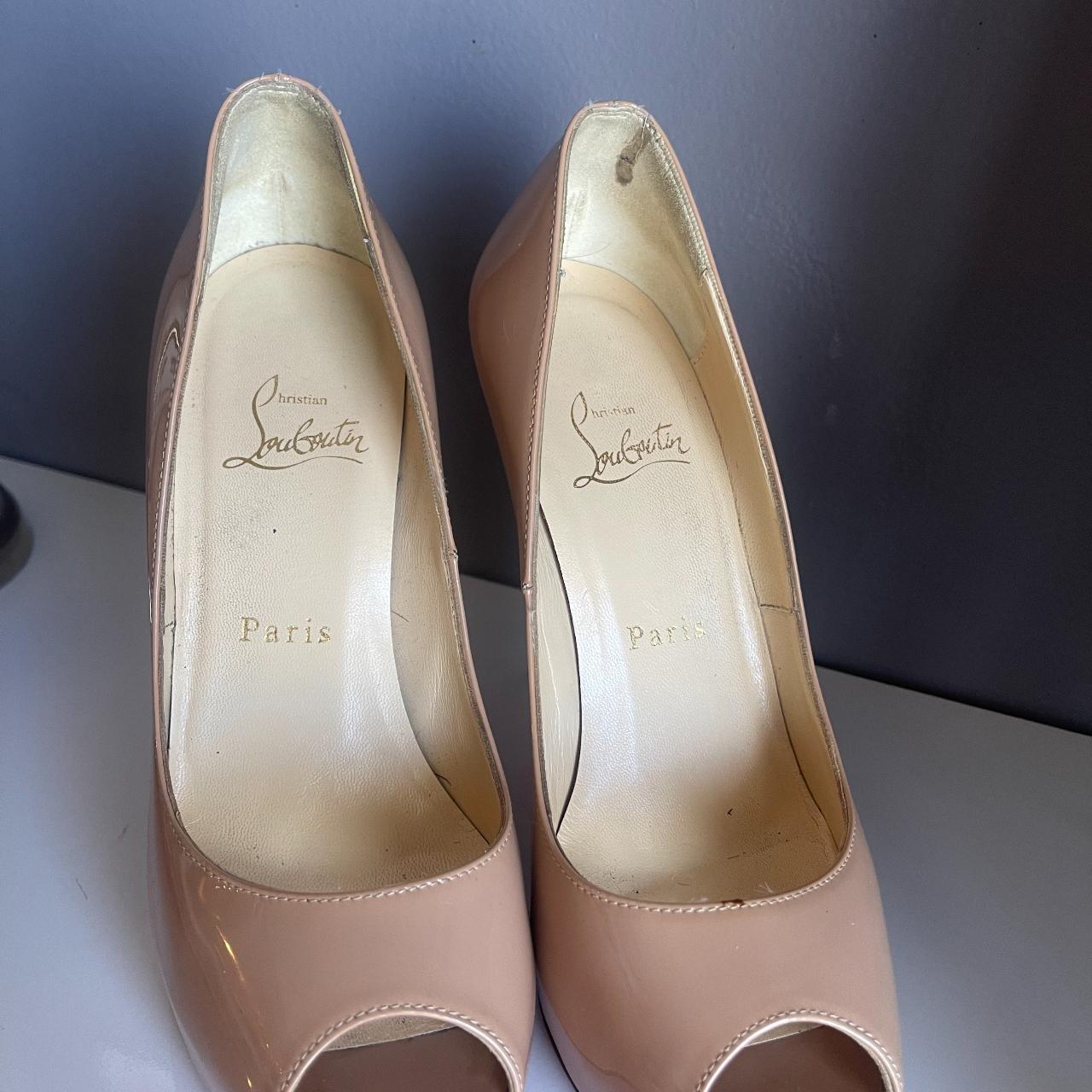 Christian Louboutin Men's Tan and Red Courts | Depop