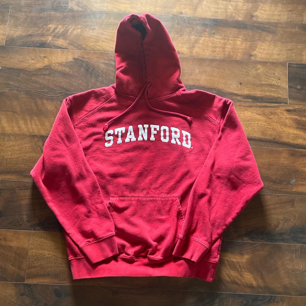 Vintage red Stanford pullover hoodie size large in - Depop