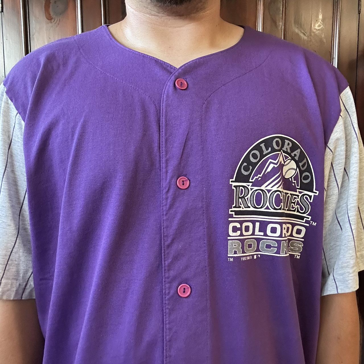 Vintage Colorado Rockies Baseball Jersey Troy - Depop