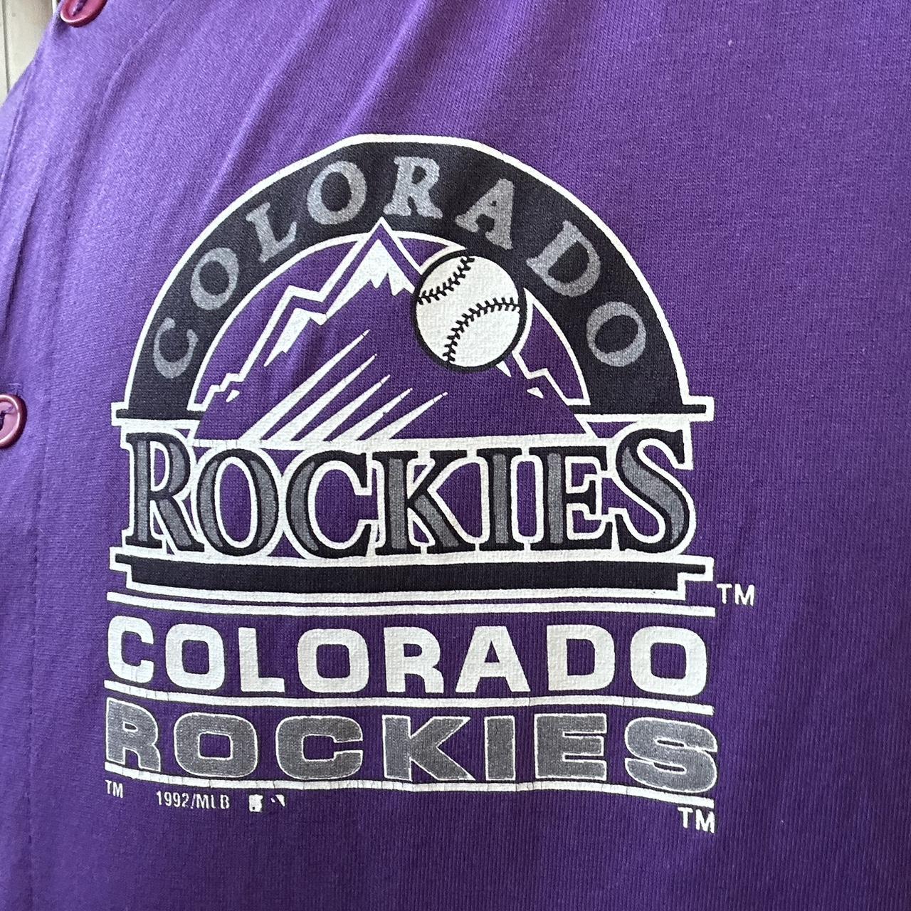 Vintage Colorado Rockies Baseball Jersey Troy - Depop