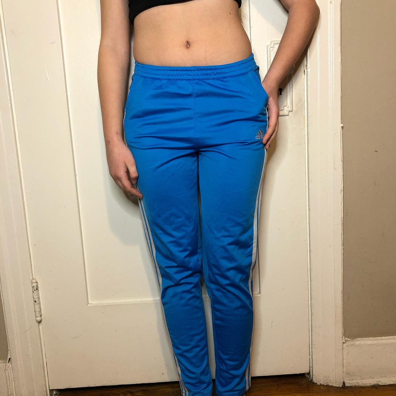 Blue adidas tracksuit online bottoms womens