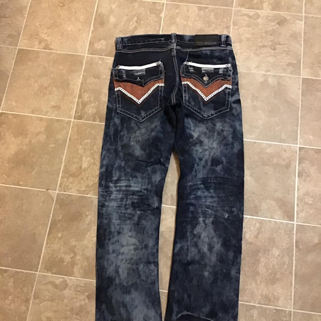 All Black Men's Black and Silver Jeans (3)