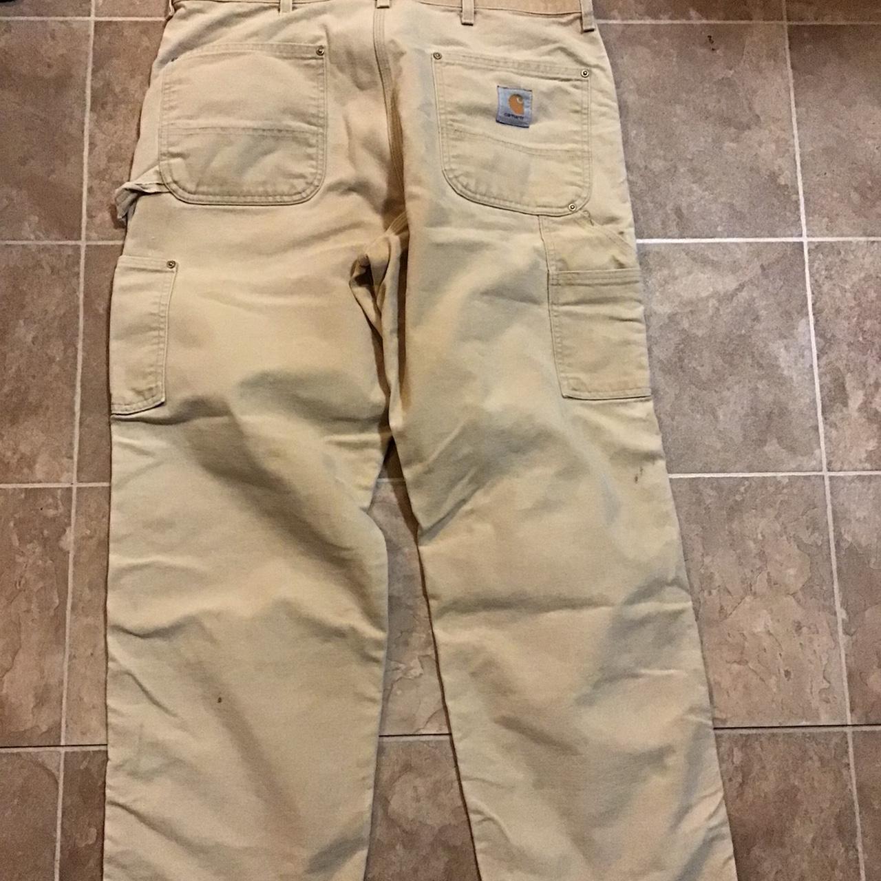 Carhartt Carhartt Pants Mens 42x32 Beige Carpenter Style RN#14806