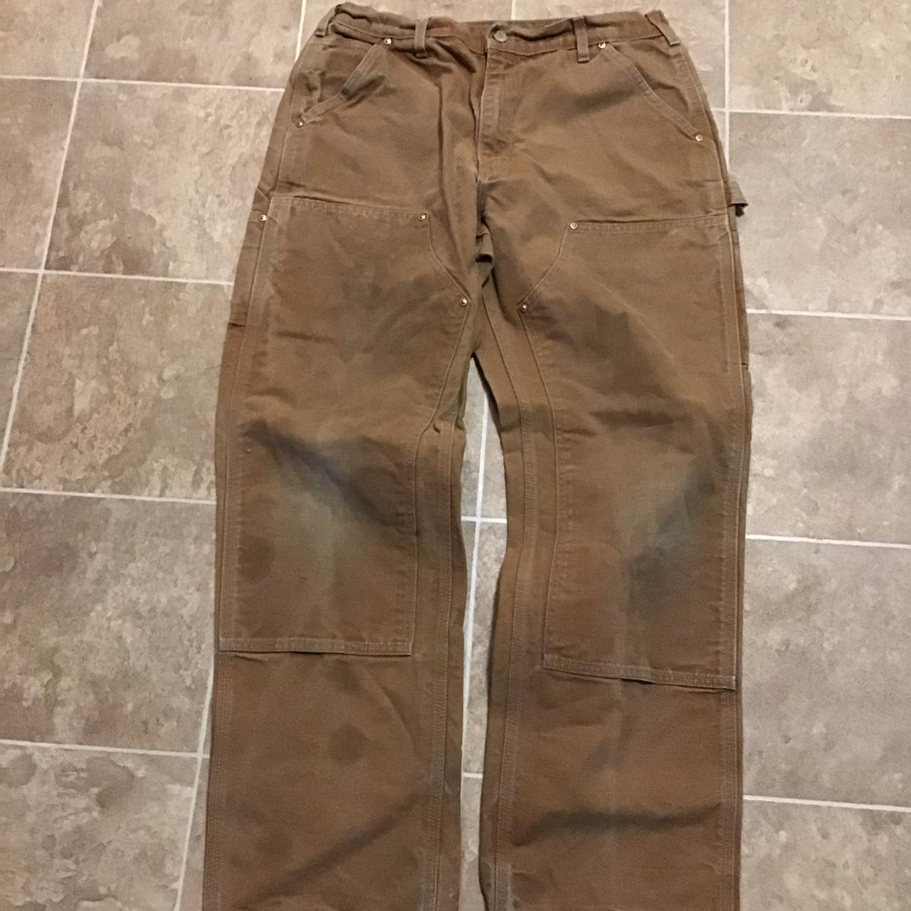 Carhartt pants made in usa double knee Mens size - Depop