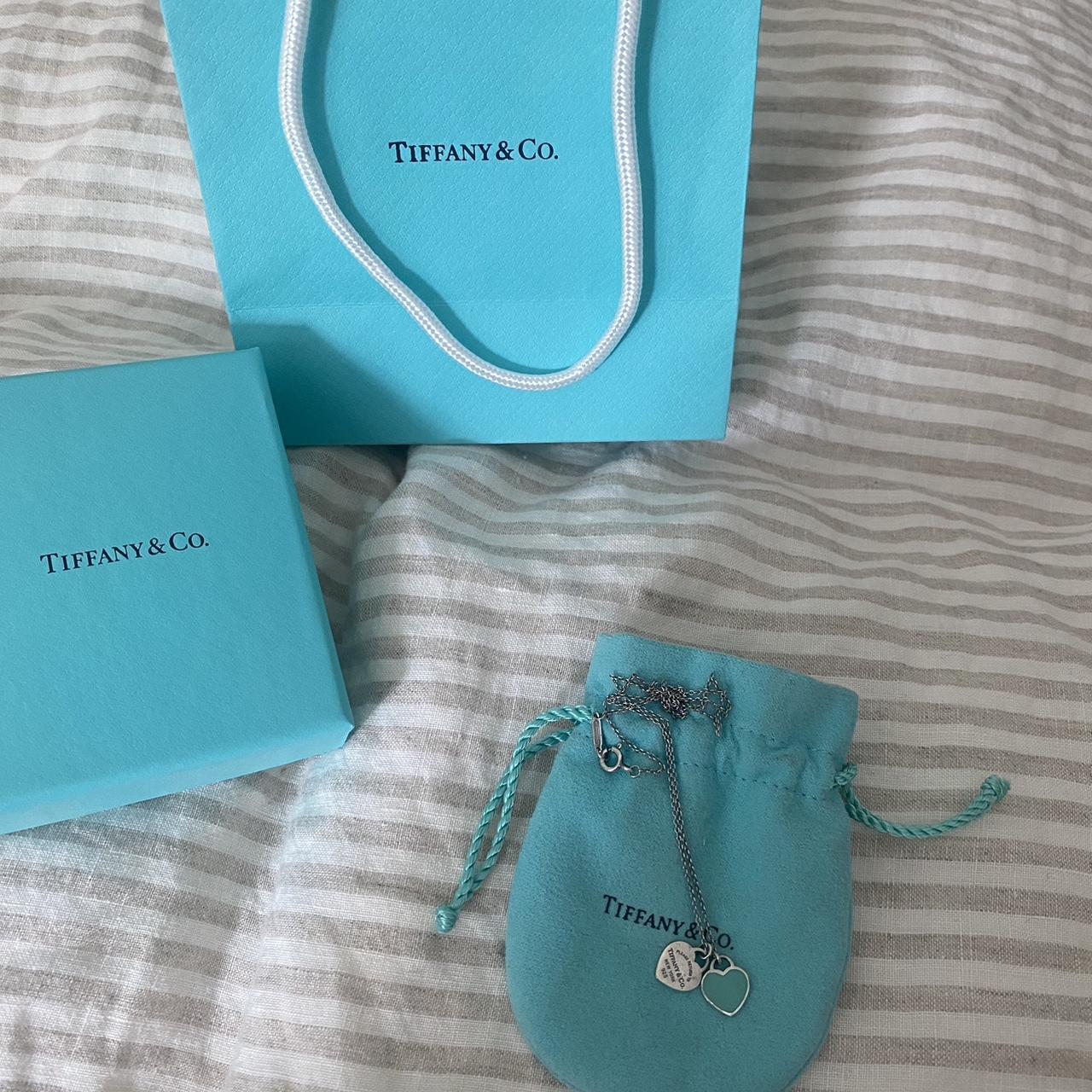 Tiffany Blue® Double Heart Tag Pendant in silver - Depop