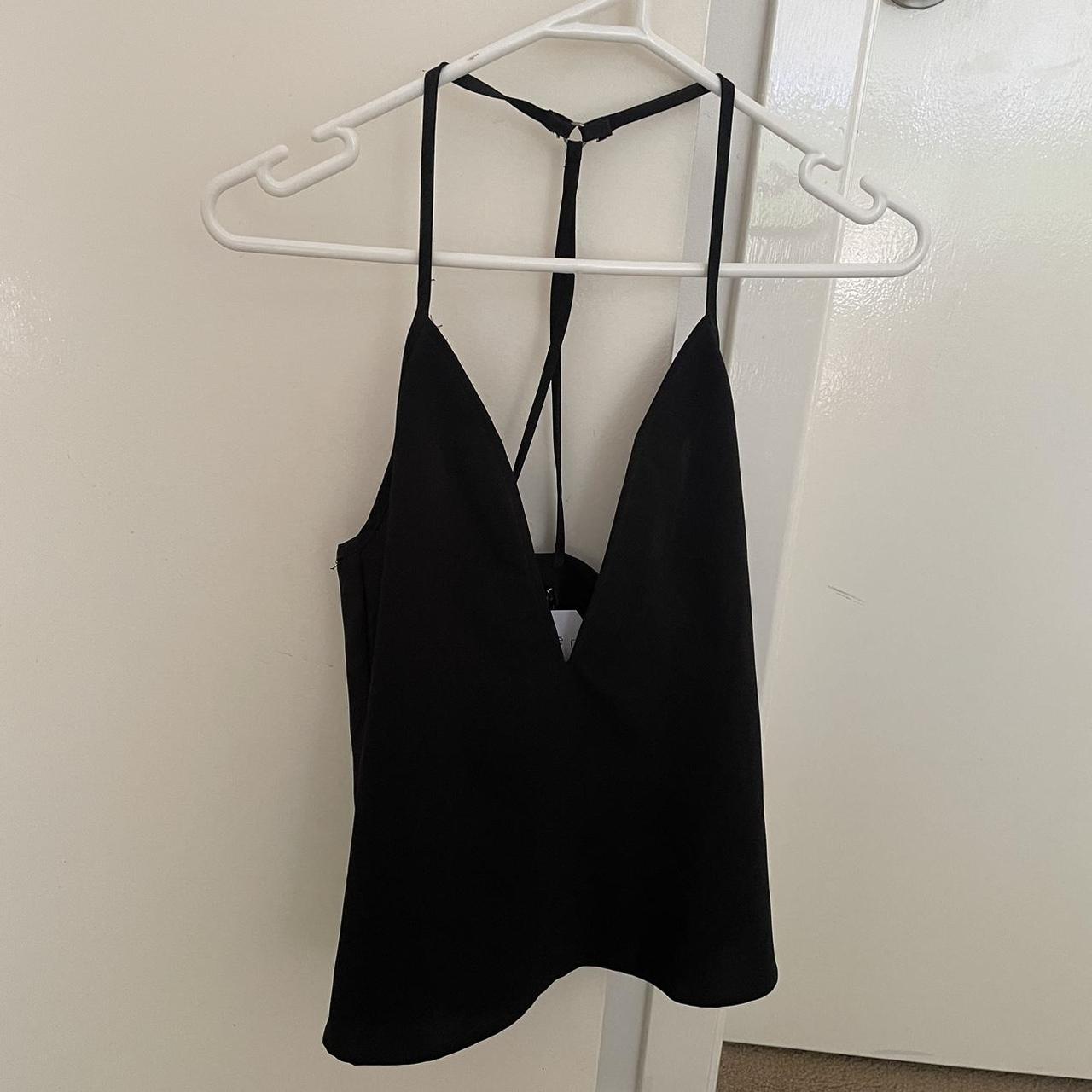 Black Rosebullet top with wire in deep-v... - Depop