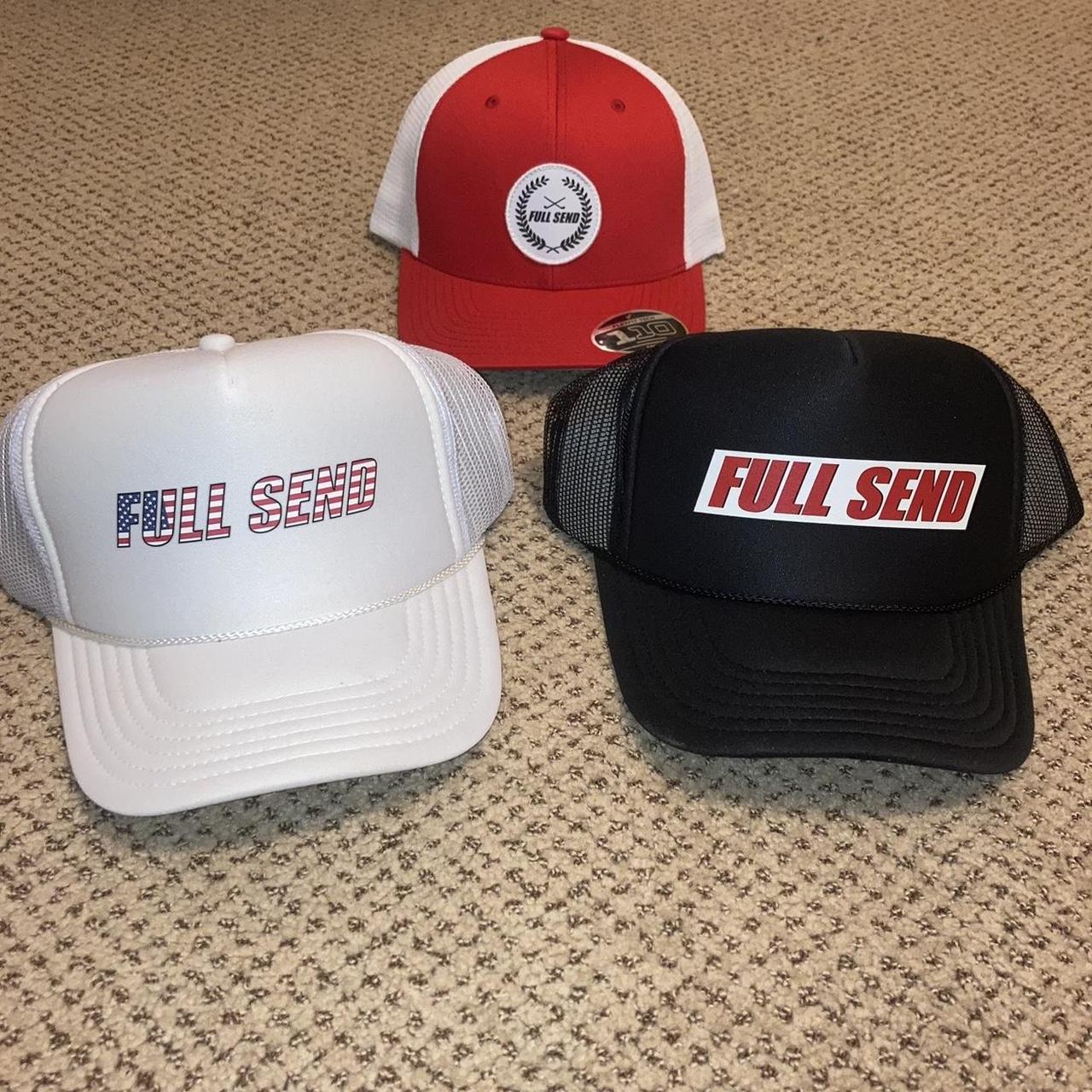 Men's White and Black Hat