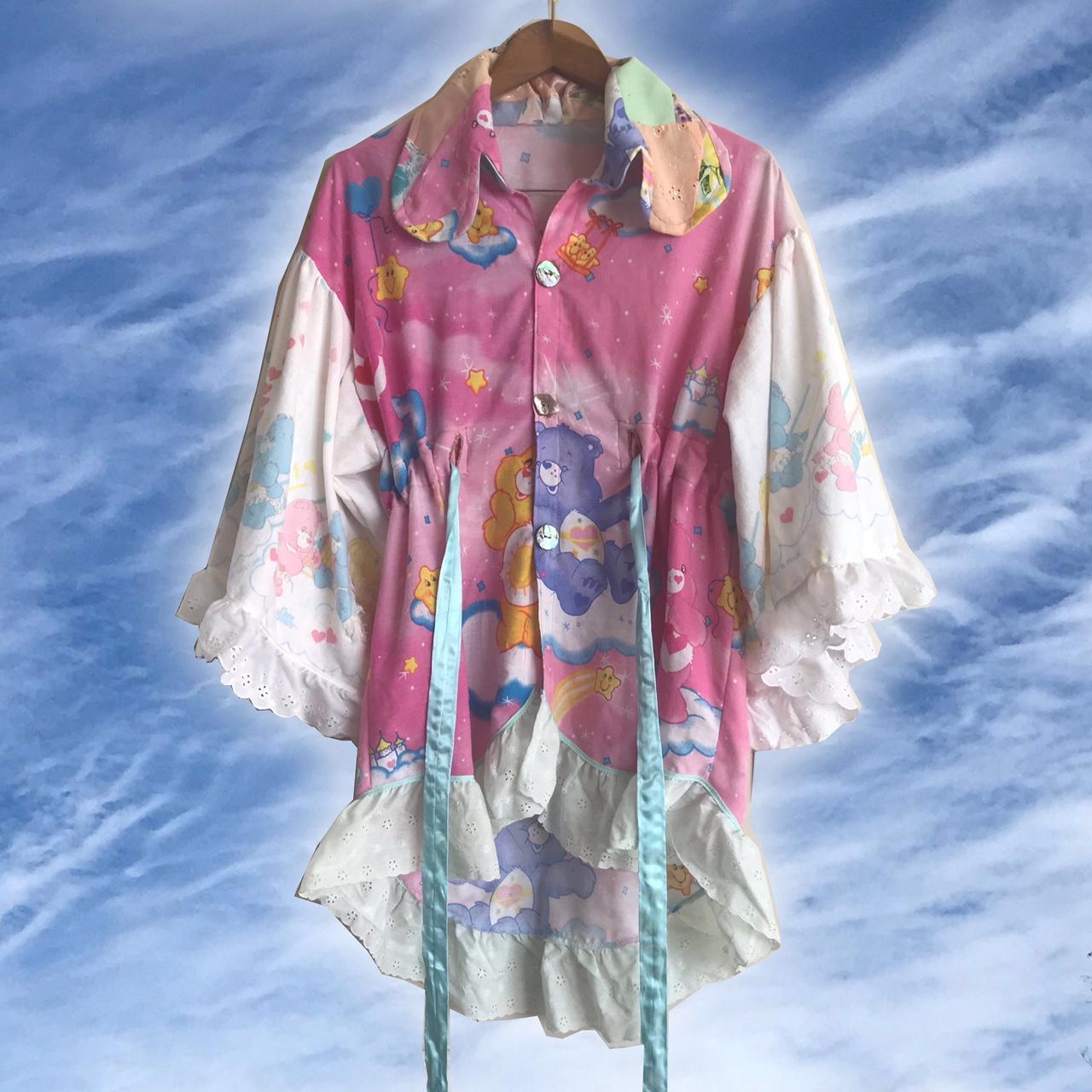 Women's Pink and Blue Robe Depop