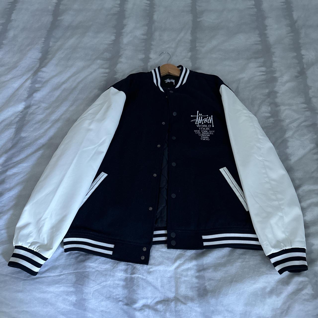 Stussy World Tour Varsity Jacket Size L Worn | Depop