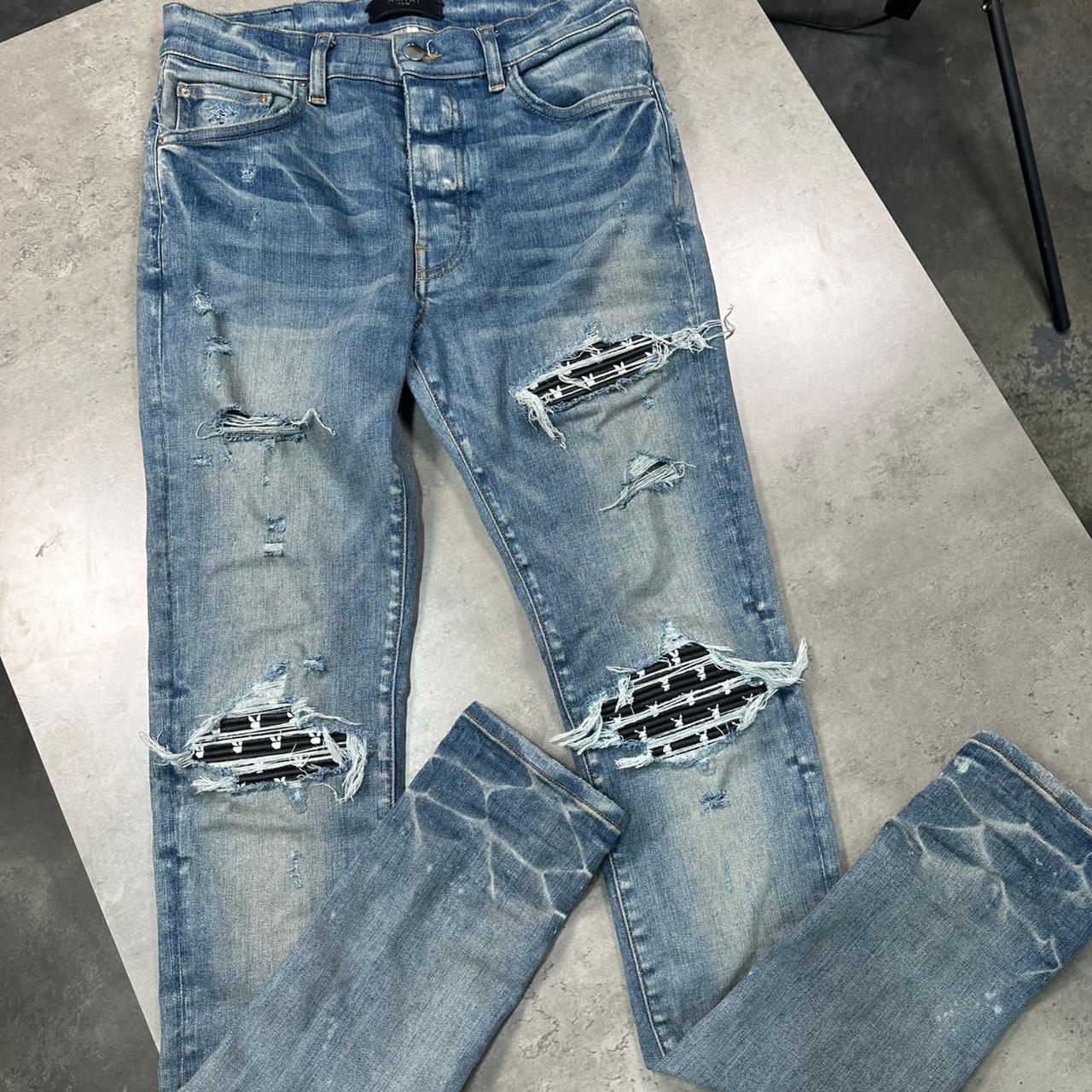 Amiri playboy jeans Worn once Offers welcome Rrp:... - Depop