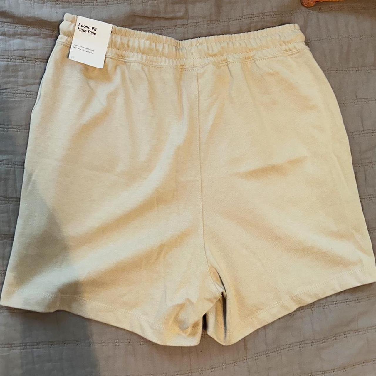 Nike nude sweatshorts never worn, with tags! super... - Depop