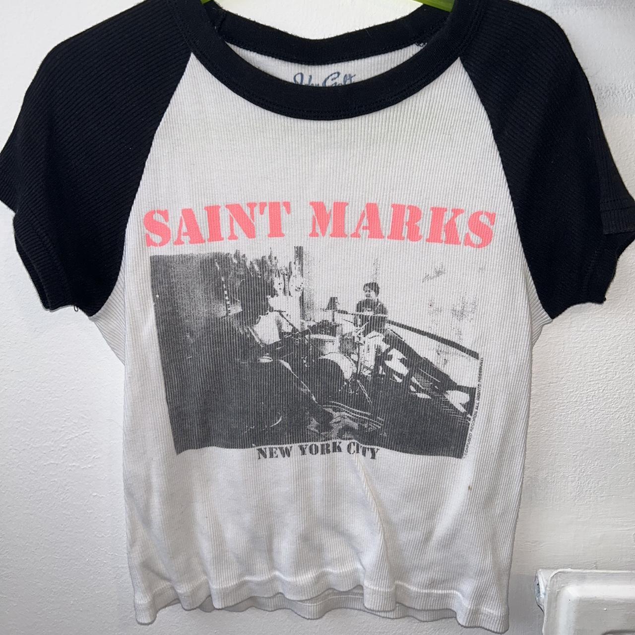 brandy melville saint marks t shirt, worn a few... Depop