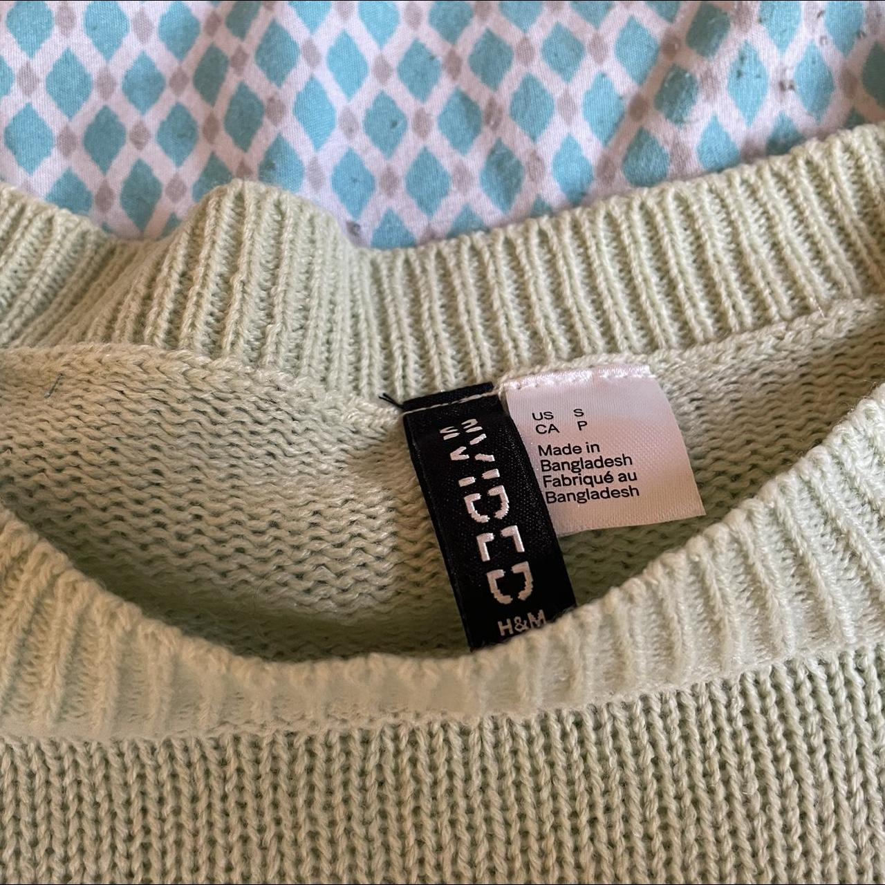 H and m green jumper sale