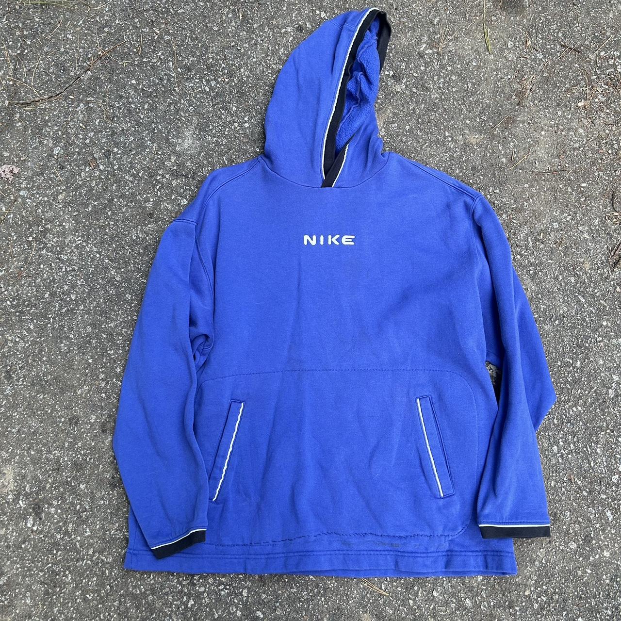 Vintage nike hoodie discount blue