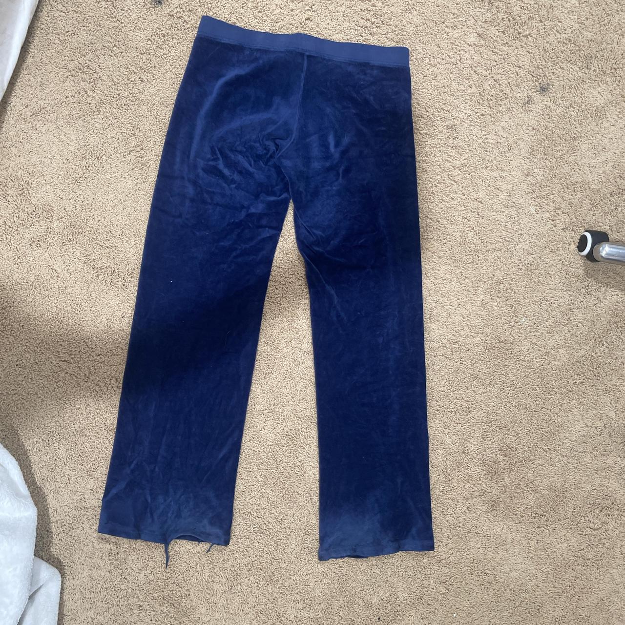 2000s blue velvet juicy track pants perfect for a... Depop