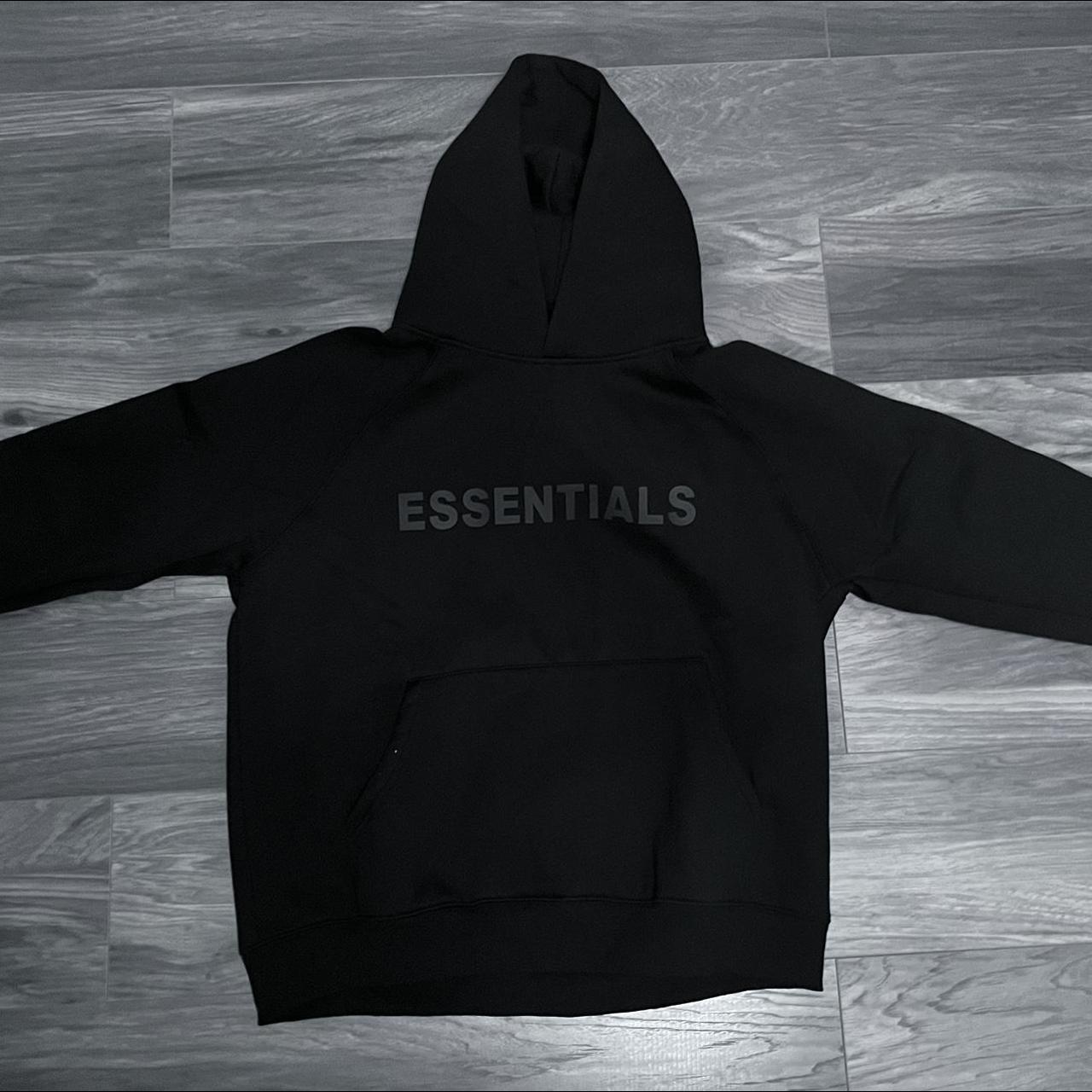 Black Essentials Hoodie Brand New Medium Comes with... - Depop