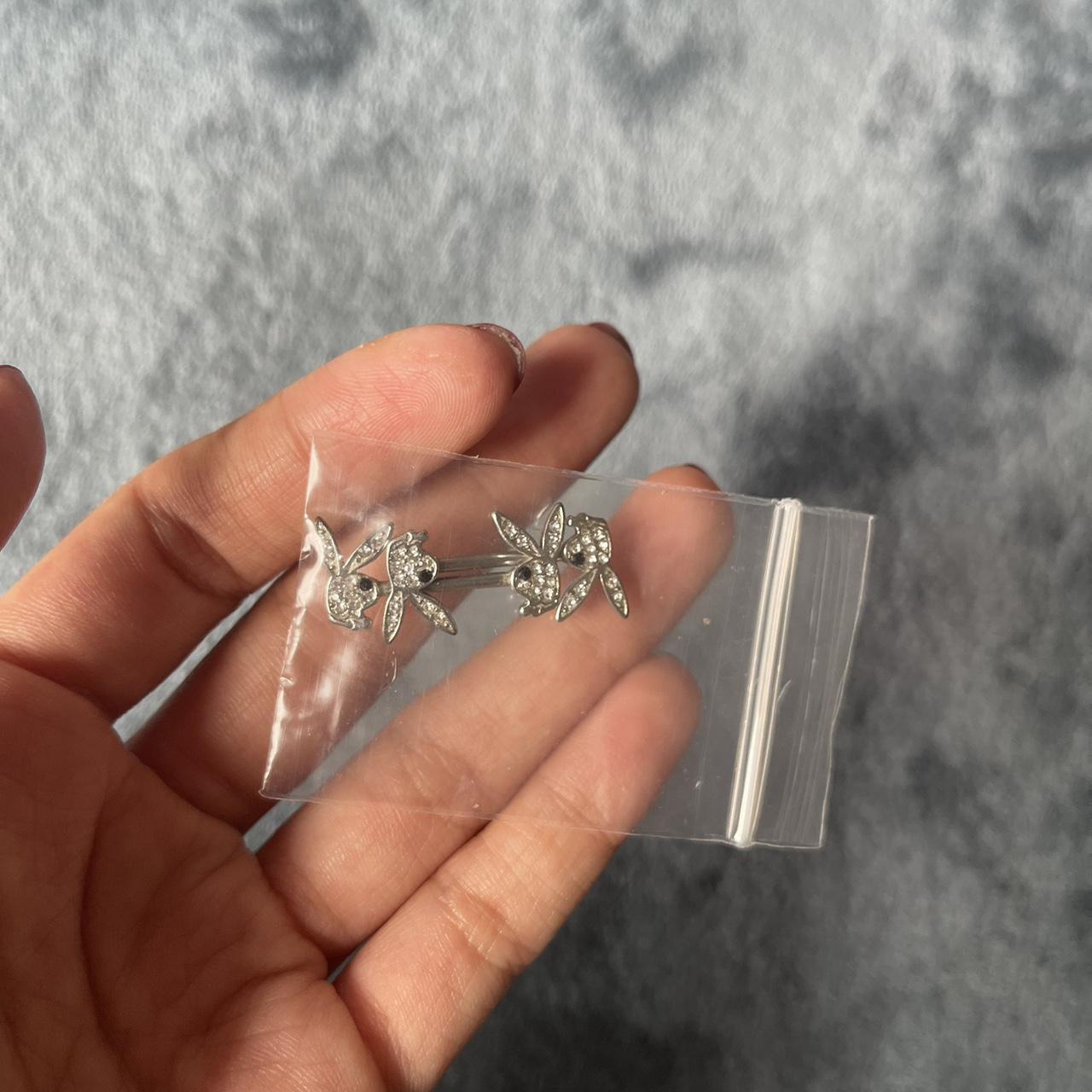Playboy bunny nipple piercings, stainless steel NO... Depop