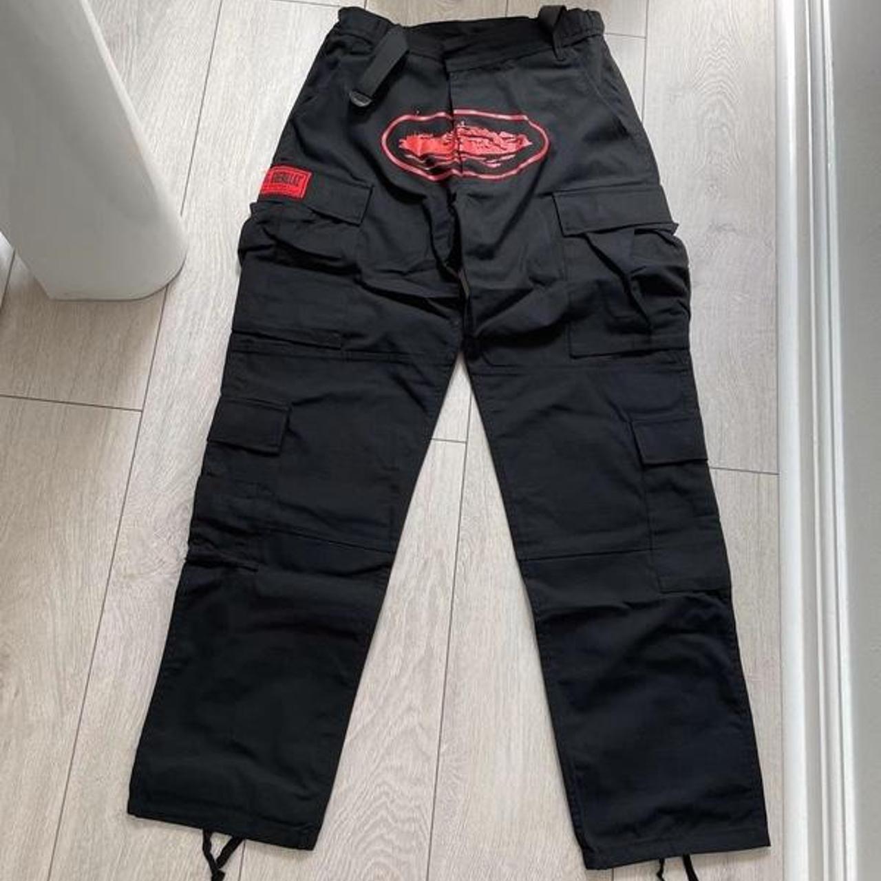 Corteiz RTW Black/Red Cargos Brand new in... - Depop