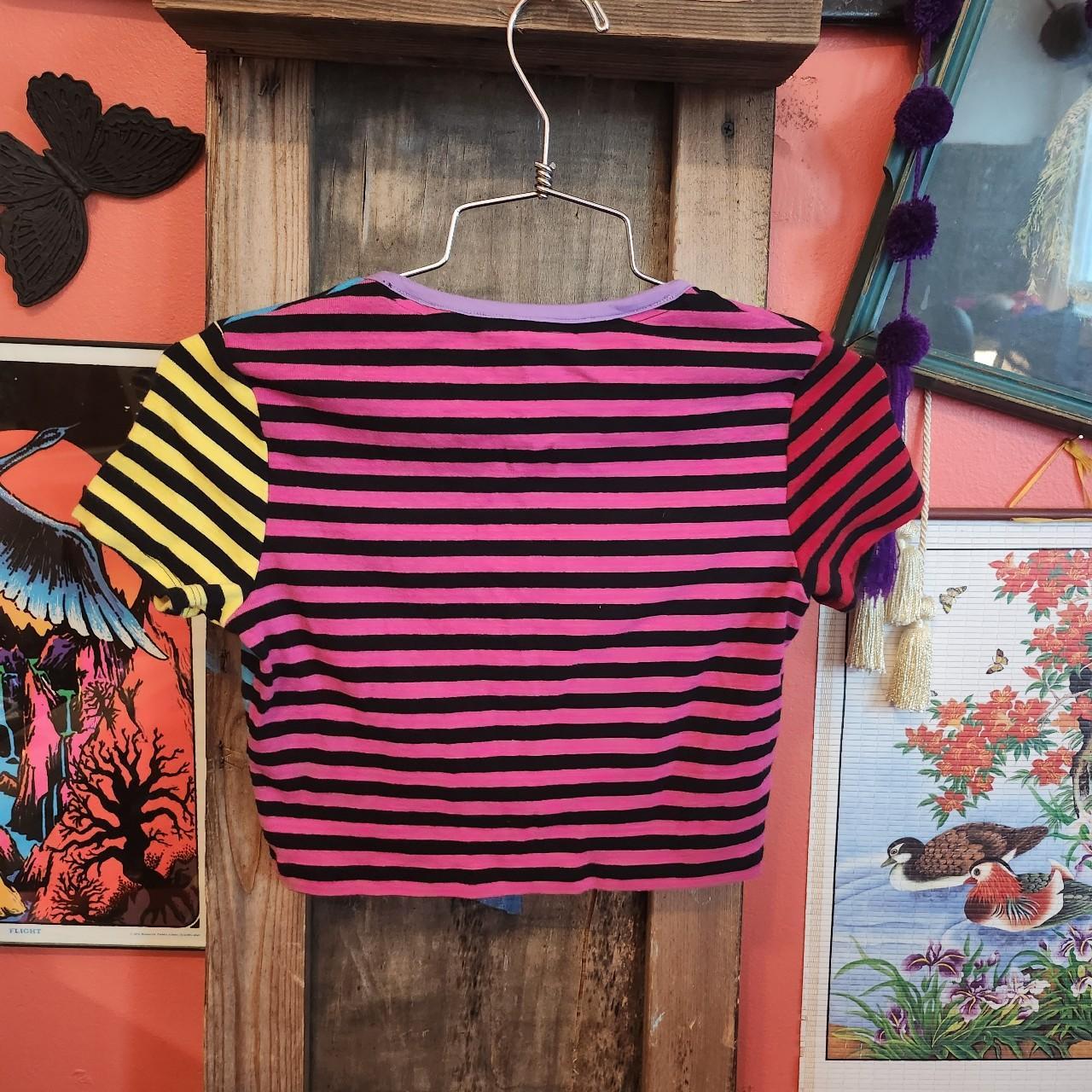 LAZY OAF COLOR BLOCK HIGH CROP TOP WITH HEART SHAPED | Depop