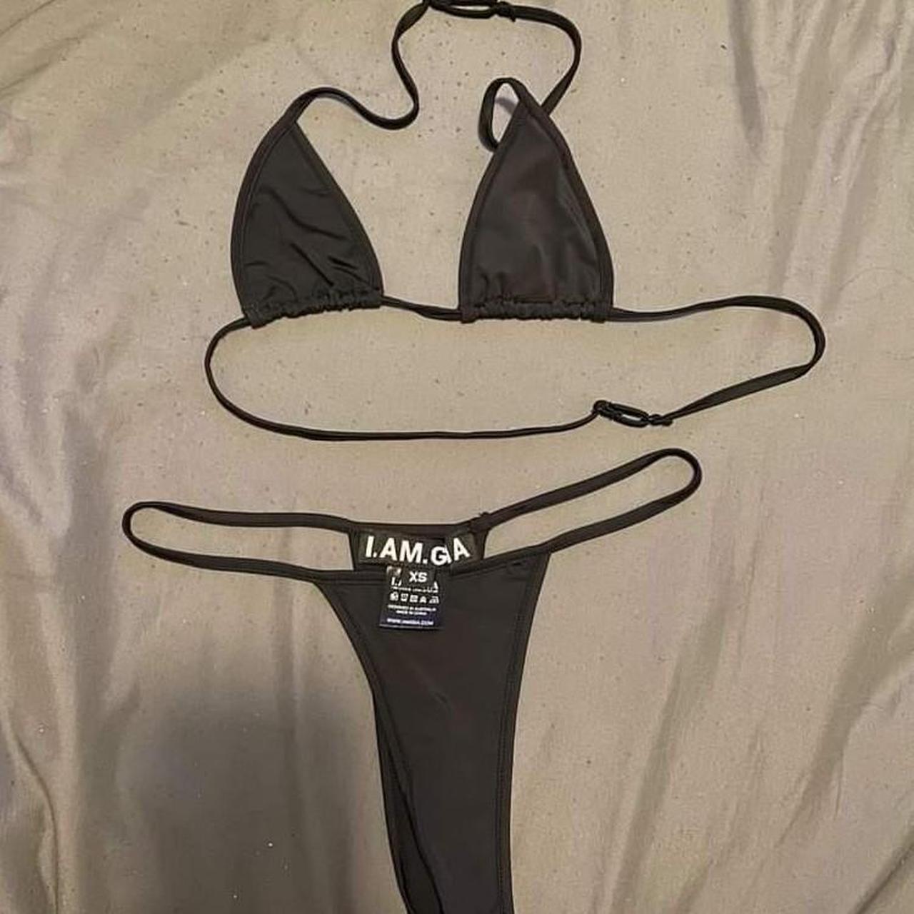 IAMGIA adjustable black bikini liner set Never... Depop