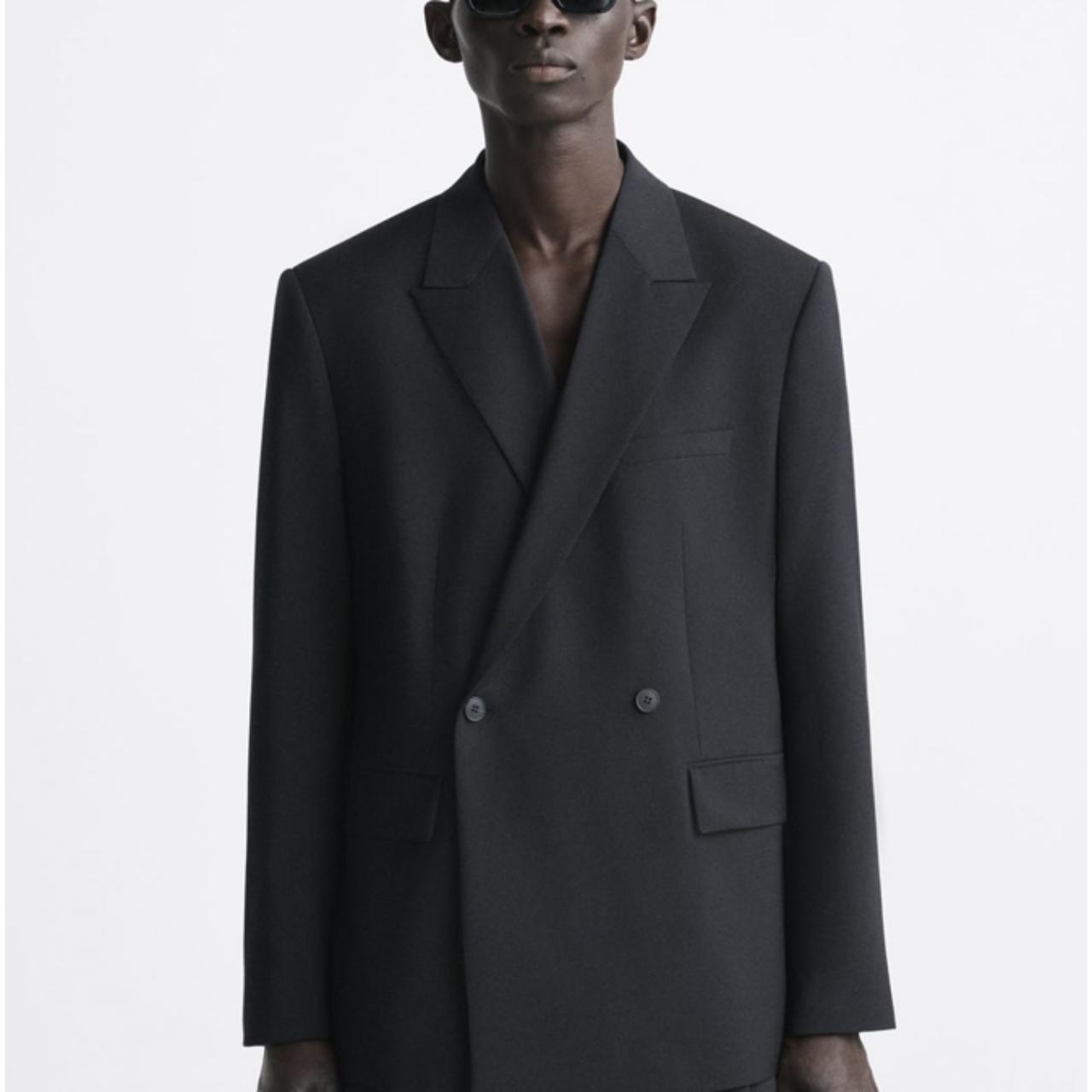 Zara Men's Black Tailoredjackets Depop