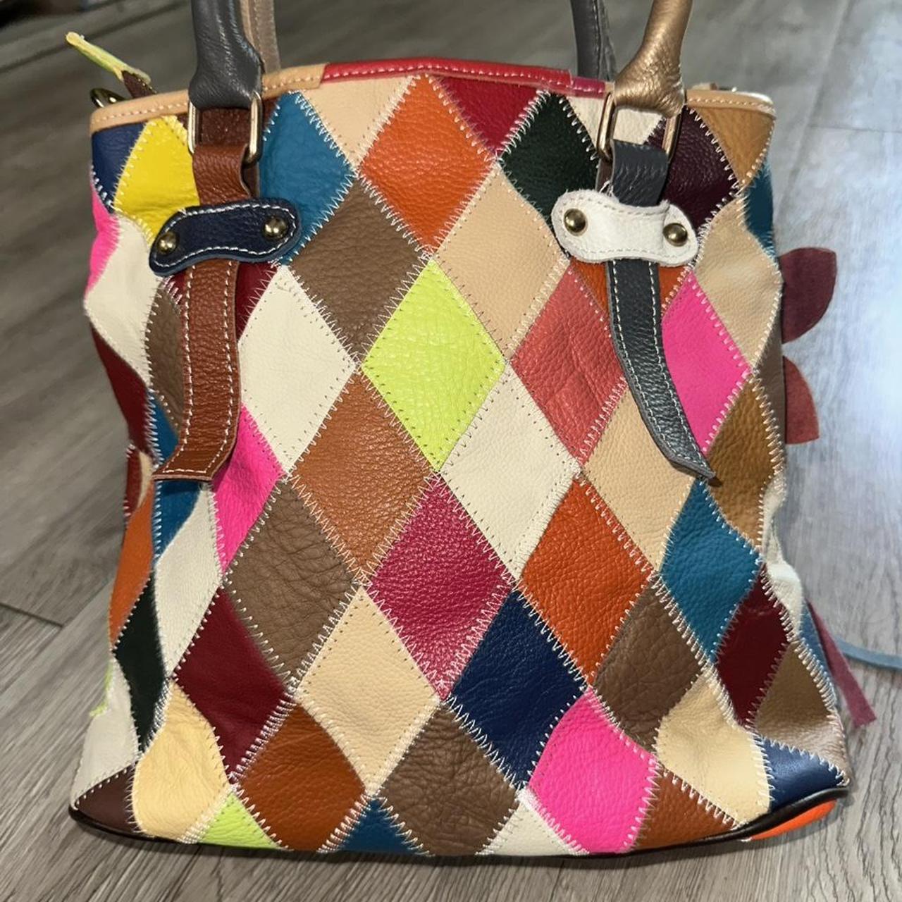 Women's Bag - Multi – Multicoloured patchwork lea… - image 3