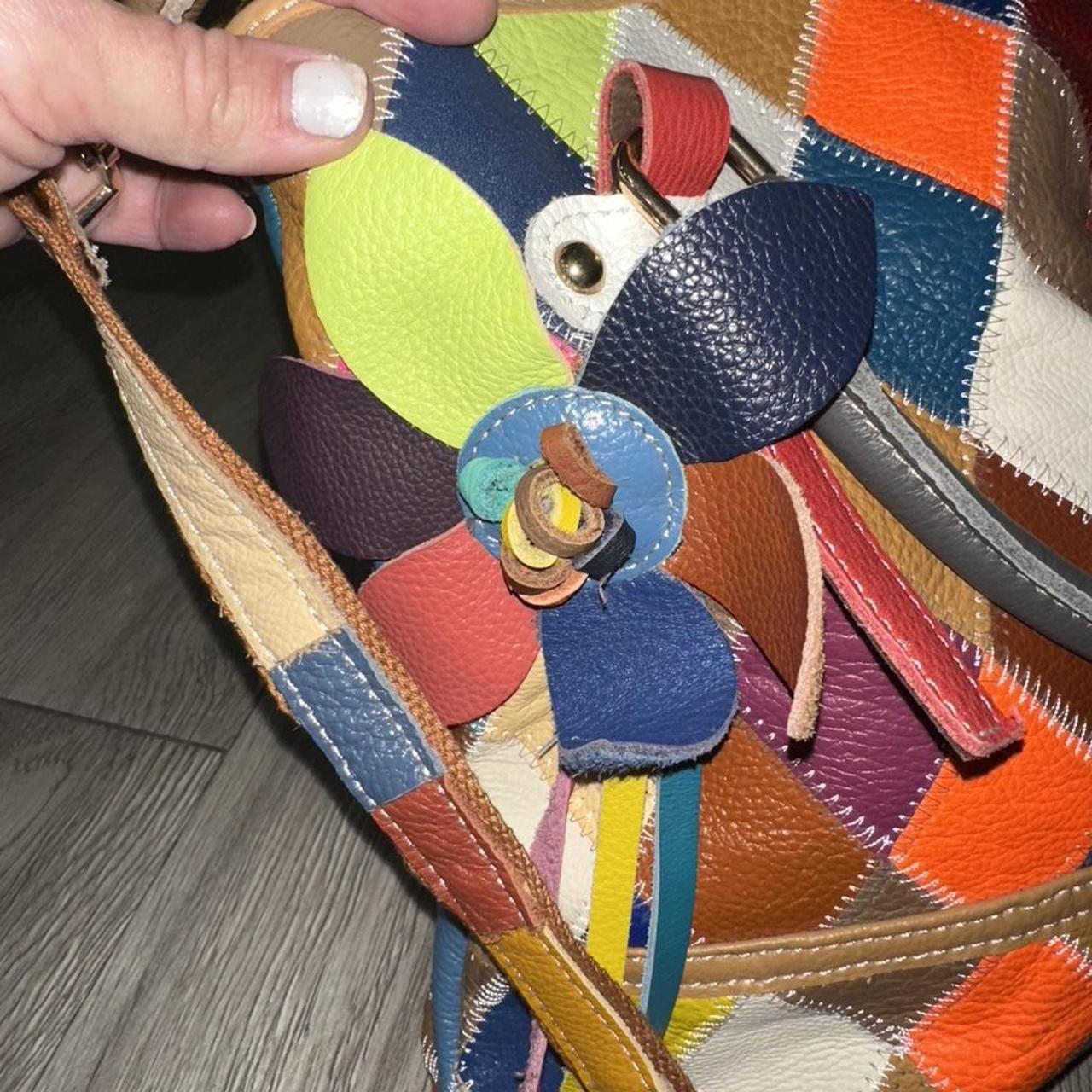 Women's Bag - Multi – Multicoloured patchwork lea… - image 2