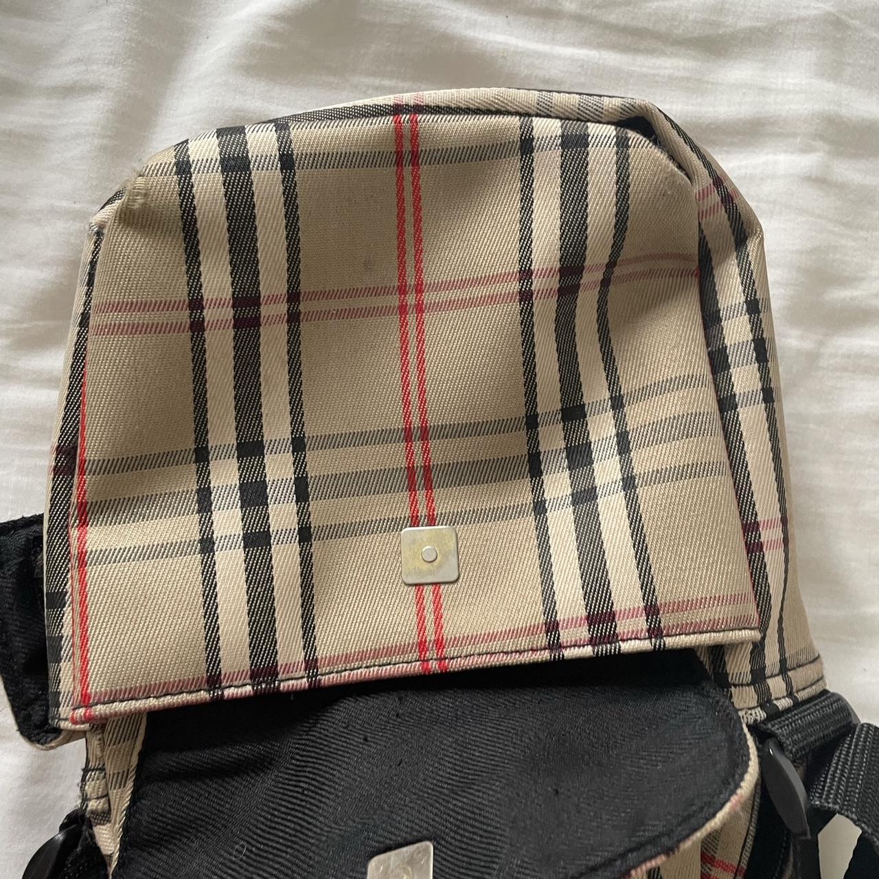 vintage bootleg burberry style side bag good... - Depop