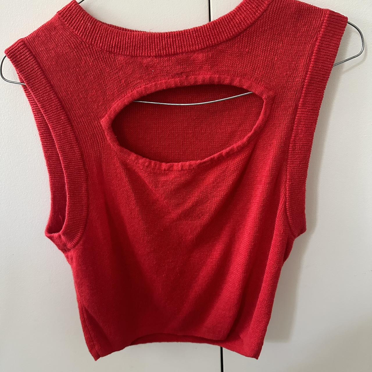 Venroy red knit tank Size S Worn once perfect... - Depop