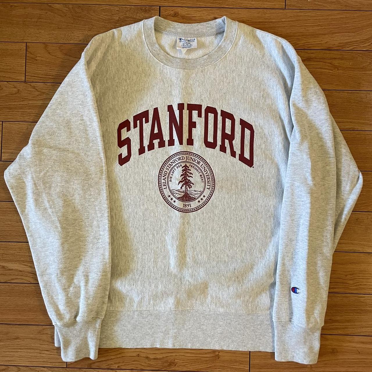 Stanford crewneck on Champion. Size L, fits true to... - Depop