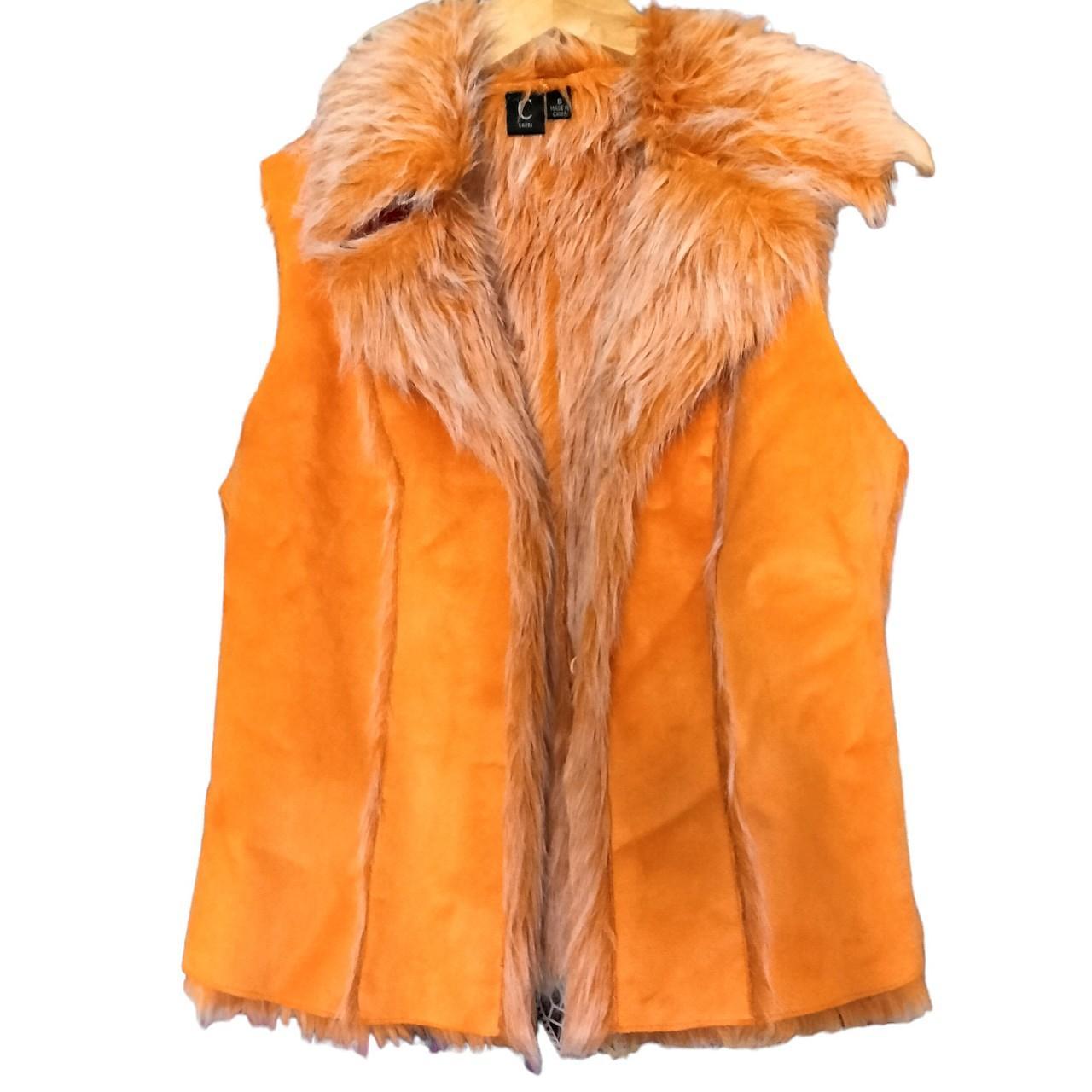 Orange fur sale vest