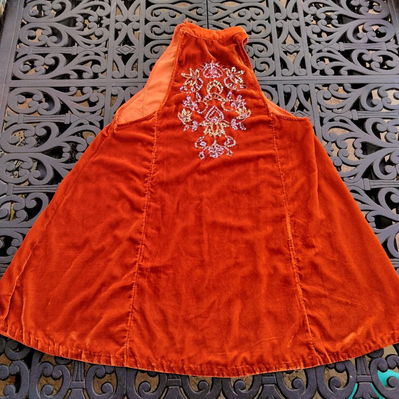 Free People Jill s orange velvet dress Halter. Depop